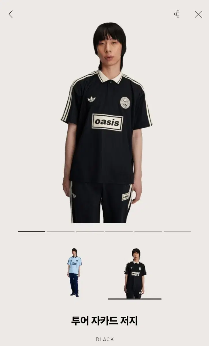 ADIDAS | 아디다스 Adidas x Oasis Tour Jacquard Jersey Black